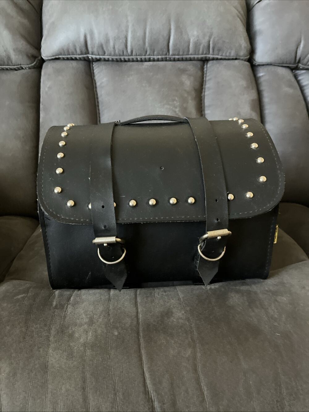 Willie & Max 58502-01 Ranger Studded Max Pax Saddle Bag Black Motorcycle Storage